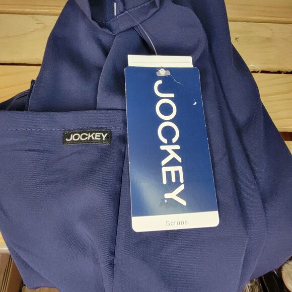 Jockey Scrub Top Unisex SS Navy - Size L NWT - Picture 4 of 5